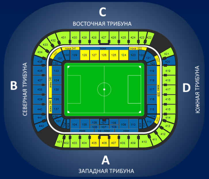 Ростов арена карта стадиона