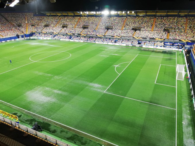 Начало матча Вильярреал - Маккаби отложено из-за проливного дождя, игра может быть отменена