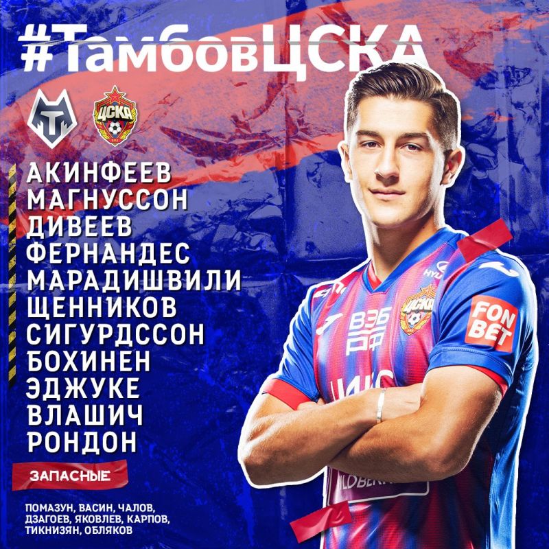 Состав ЦСКА на первый матч под руководством Олича