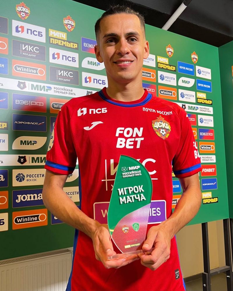 Лучшим игроком матча ЦСКА - Ахмат стал Хесус Медина Лучшим игроком матча ЦСКА - Ахмат стал Хесус Медина