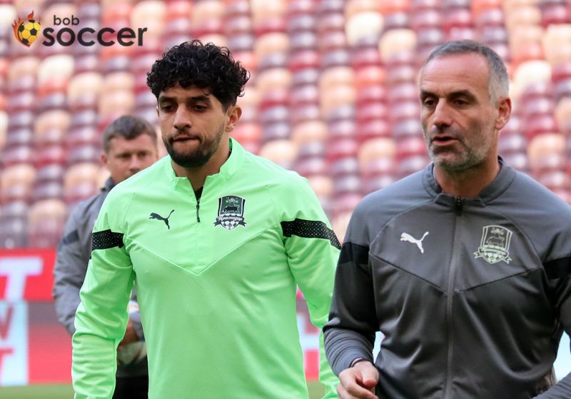 Фоторепортаж с тренировки Краснодара в Лужниках