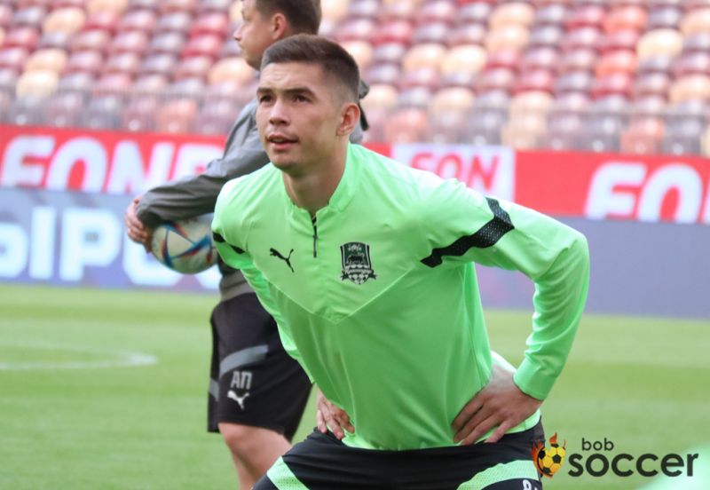 Фоторепортаж с тренировки Краснодара в Лужниках