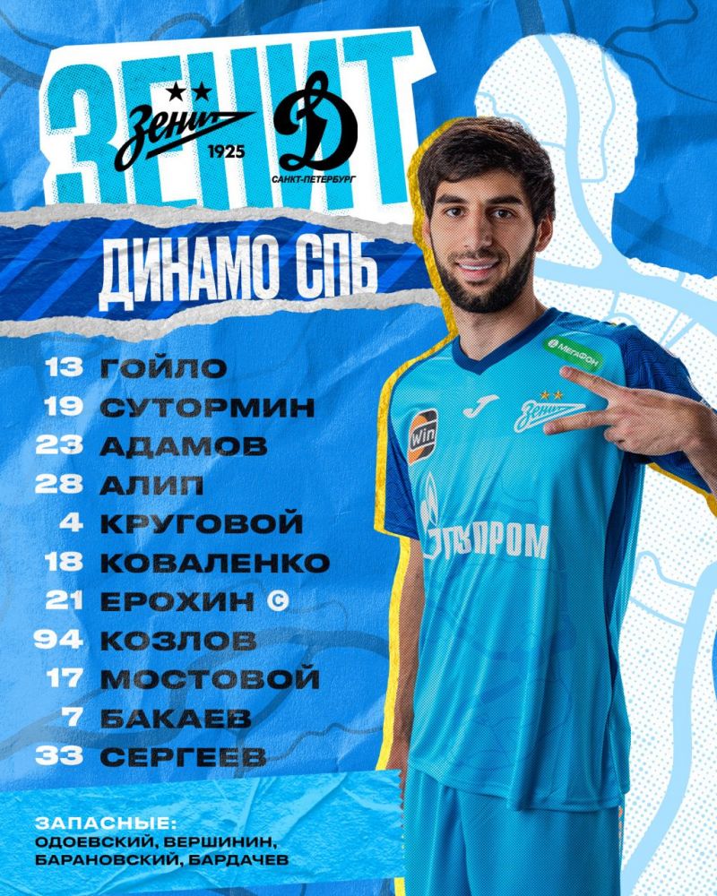 Зенит назвал состав на товарищеский матч против Динамо Санкт-Петербург Зенит назвал состав на товарищеский матч против Динамо Санкт-Петербург