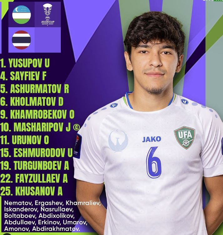 Файзуллаев, Урунов и Ашурматов в старте Узбекистана на матч с Таиландом