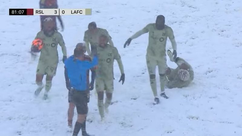 Матч в MLS прошёл в сильнейший снегопад