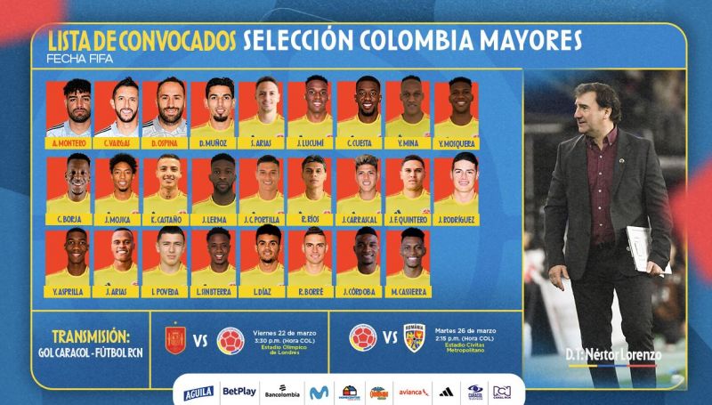 Четыре футболиста из РПЛ вызваны в сборную Колумбии