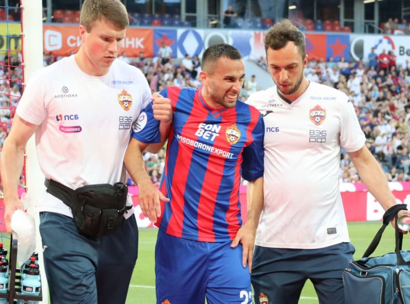 Игрок ЦСКА Гайич получил травму, забивая гол
