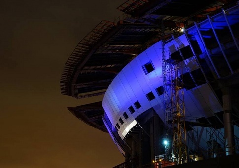 На "Зенит-Арене" завершен монтаж металлоконструкций выкатного поля