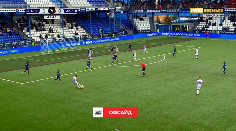 Гол Дзюбы в матче Оренбург - Акрон отменили из-за офсайда. Фото