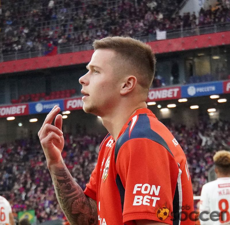 Защитник ЦСКА Круговой забил красивый гол в игре с Акроном