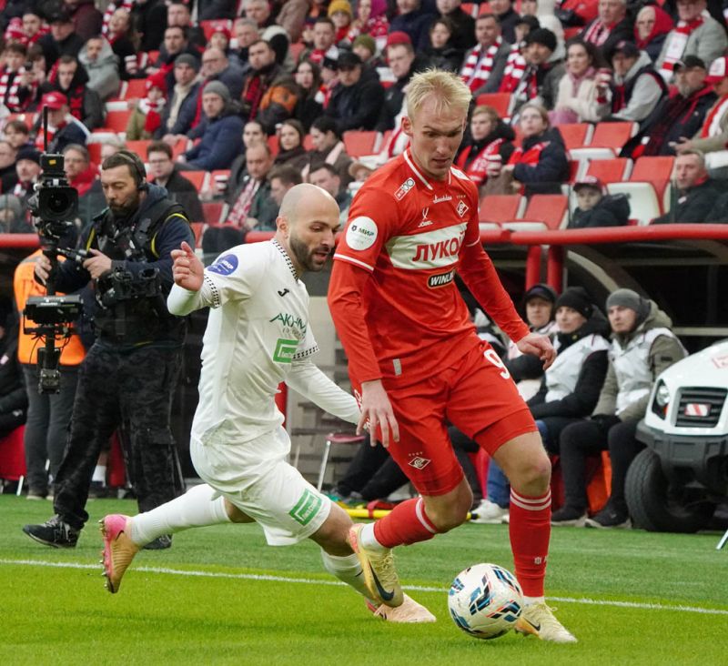 Спартак отпраздновал ярко. Фоторепортаж с матча с Ахматом