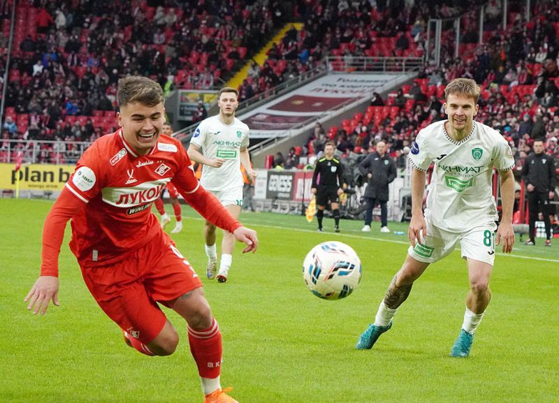 Спартак отпраздновал ярко. Фоторепортаж с матча с Ахматом